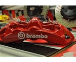 英菲尼迪FX35剎車改裝意大利brembo剎車套件，升級進口前六后四剎車卡鉗